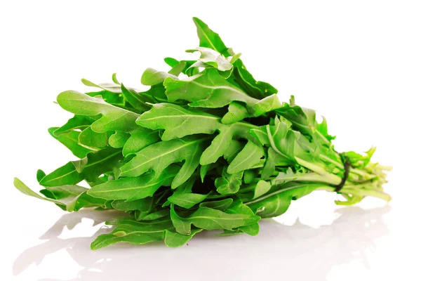 Arugula isolata su bianco — Foto Stock