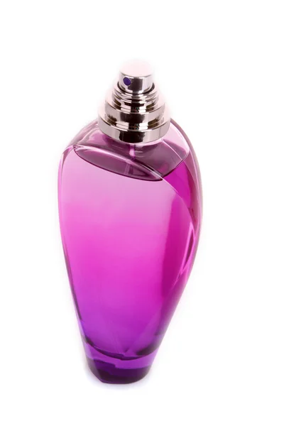 Frasco de perfume no fundo branco — Fotografia de Stock