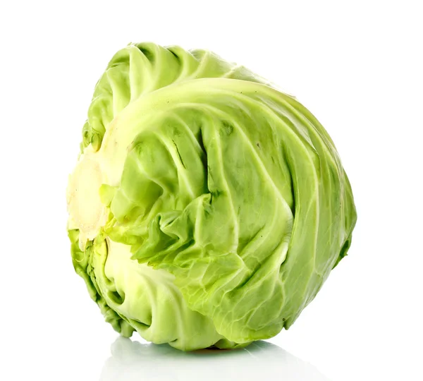 stock image Green cabbage isolated on white background