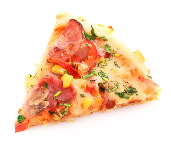 白でおいしいイタリアンピザ — ストック写真