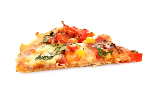 Savoureuse pizza italienne sur blanc — Photo