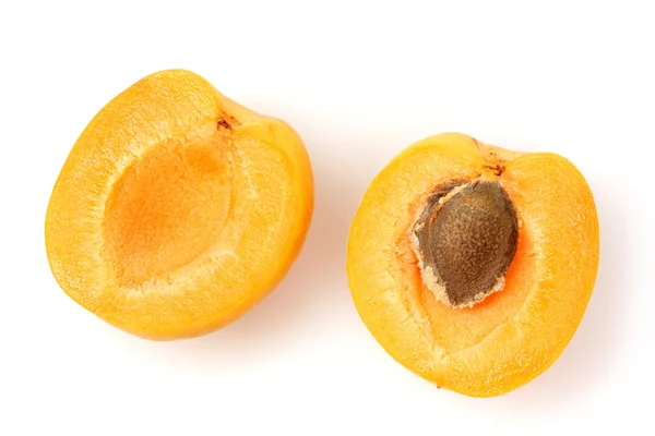 Mooie abrikoos geïsoleerd op wit — Stockfoto