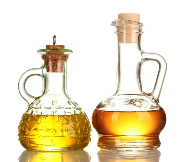 JAR s olejem izolovaných na bílém — Stock fotografie