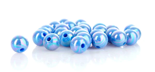 Color beads isolated on white — Stock Photo, Image