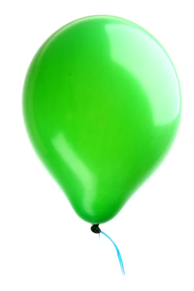 Modrý balónek s řetězcem izolovaných na bílém pozadí — Stock fotografie