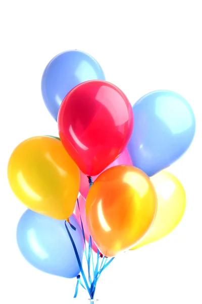 Flying balloons isolated on white — Stock Photo, Image