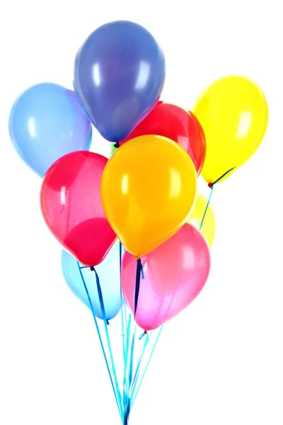 Flygande ballonger isolerad på vit — Stockfoto