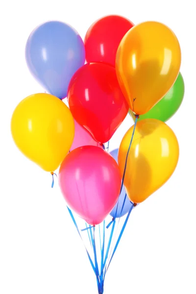 飞行的气球上白色隔离 — 图库照片