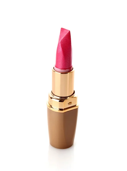 Pink lipstick isolated on white background — Stock Photo, Image
