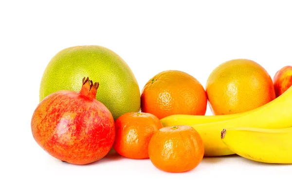 Pomegranate, mandarin, banana, , orange, kiwi, grapefruit — Stock Photo, Image