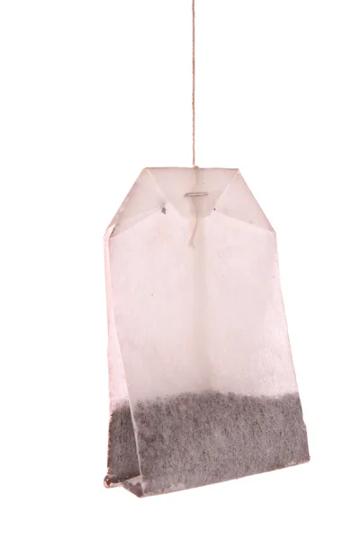 Single tea bag on the white background — Stock Photo, Image
