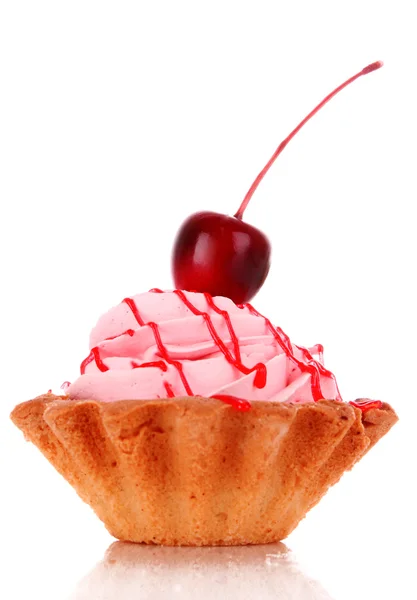 Cupcake com cereja — Fotografia de Stock