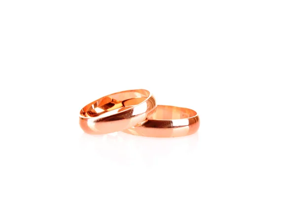 Anéis de casamento em branco — Fotografia de Stock