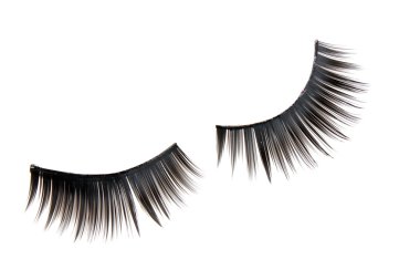 False lashes, isolated on white clipart