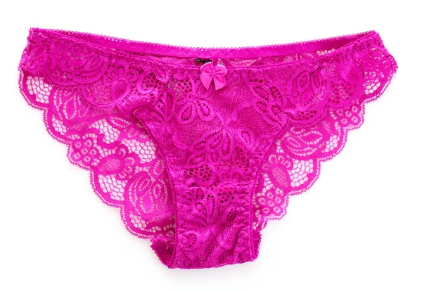Woman's lacy panties on white background — Stock Photo, Image