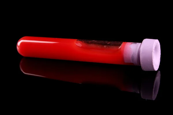 Tubo de teste com sangue — Fotografia de Stock