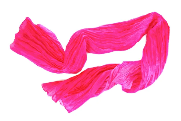 ピンクのスカーフを白で隔てて — ストック写真