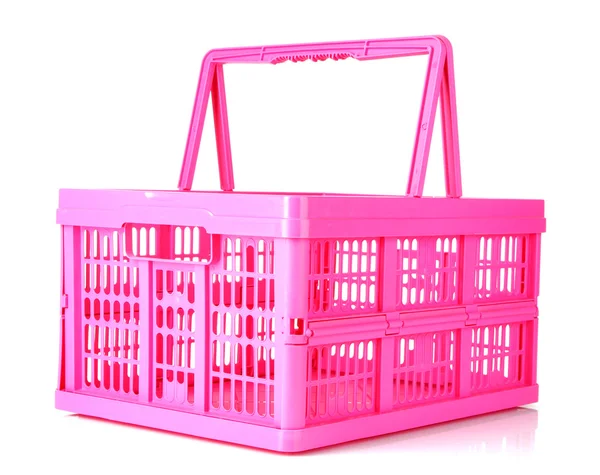 Roze winkelmandje — Stockfoto