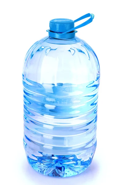 Велика пляшка води ізольована на білому тлі — стокове фото
