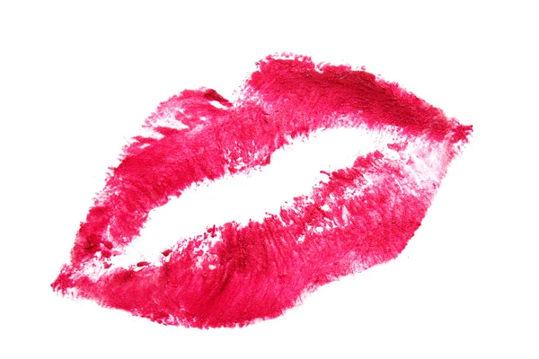 Heart-shaped lips on a white background — Stock Photo, Image