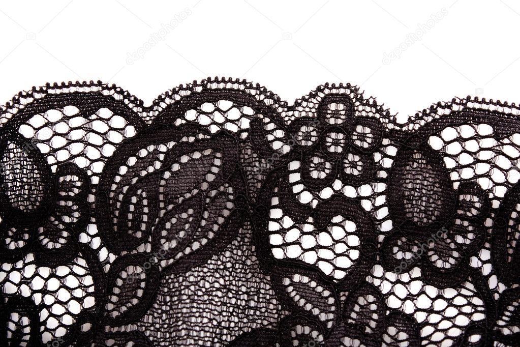 Lace closeup isolated on white