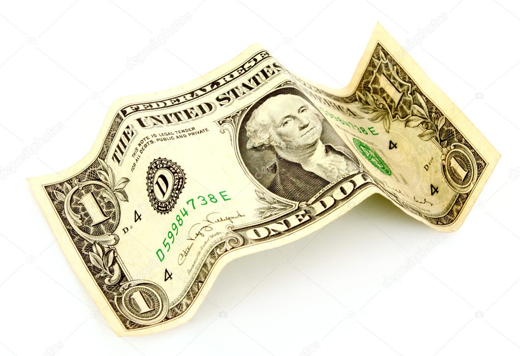 1 dollar bill isolated