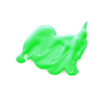 beyaz zemin üzerine yeşil boya örneği