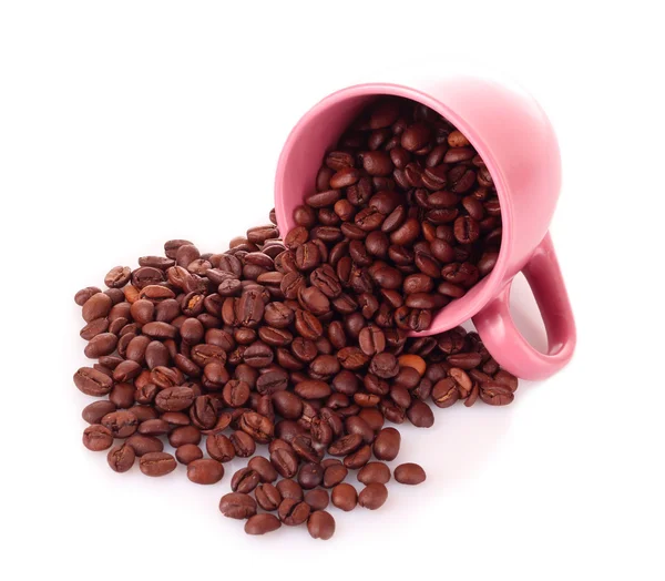 Coffee beans and cup — Stock Photo, Image