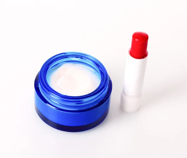 Lip balm and cream — Stock Photo, Image