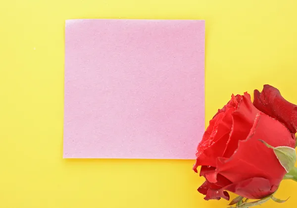 Nap Valentin vörös rózsa és üres hely a szöveg — Stock Fotó