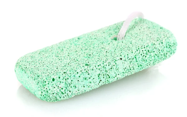 Piedra pómez verde aislada sobre fondo blanco — Foto de Stock