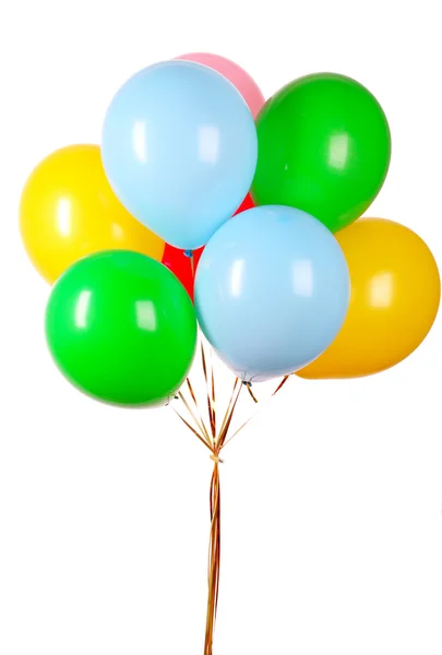 Літаючі кульки ізольовані на білому — стокове фото