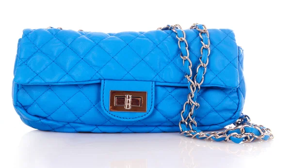 Blue women bag isolated on white background — Stock Photo, Image