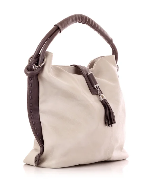 Grey women bag isolated on white background — Stock Photo, Image