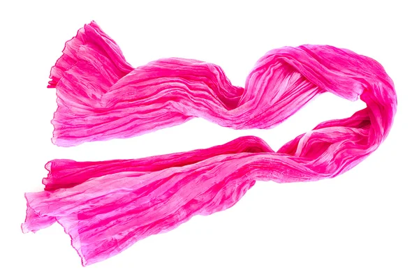 Sciarpa femminile rosa isolata su sfondo bianco — Foto Stock