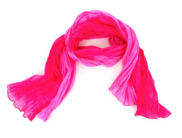 Sciarpa femminile rosa isolata su sfondo bianco — Foto Stock