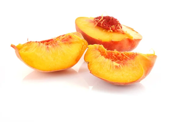 Peach on white background — Stock Photo, Image