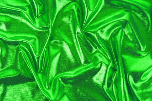 Textura de cetim verde suave elegante — Fotografia de Stock