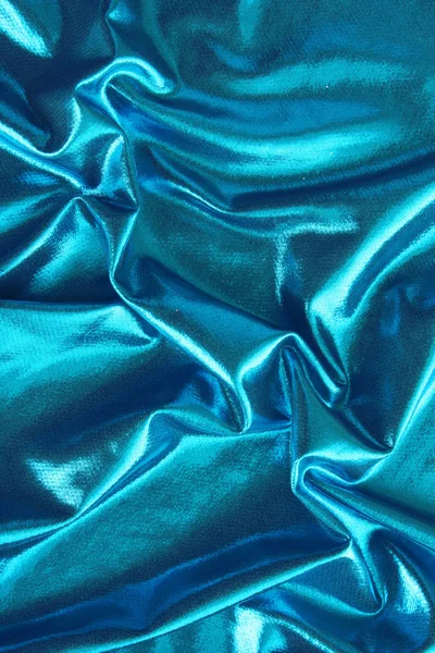 Κομψό μαλακό μπλε σατέν υφή — Φωτογραφία Αρχείου