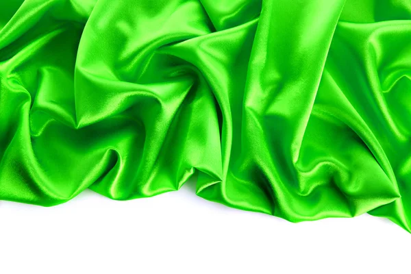 Elegante textura de satén verde suave — Foto de Stock