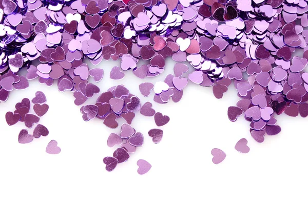 紫心白彩纸屑的形式 — 图库照片