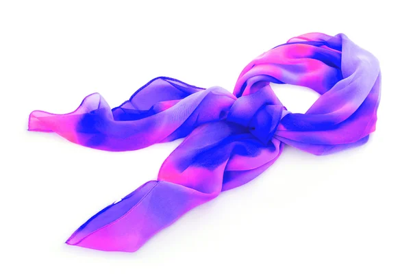 Lenço violeta isolado no fundo branco — Fotografia de Stock