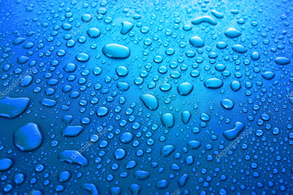 Blue water Drops background Stock Photo by ©belchonock 6710493