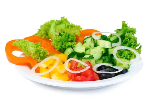 Gemüsesalat auf Teller — Stockfoto