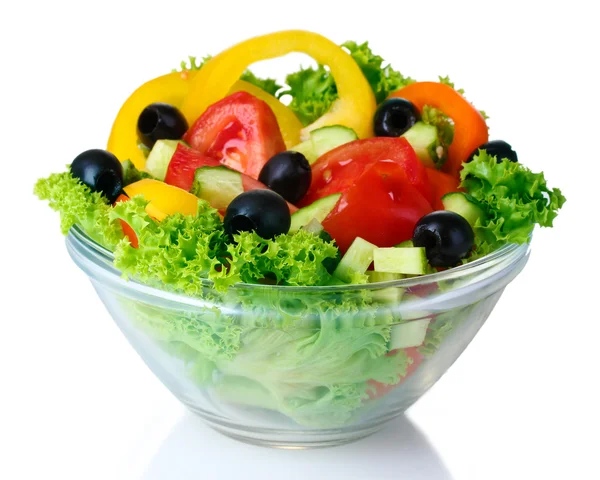Zeleninový salát na talíři — Stock fotografie