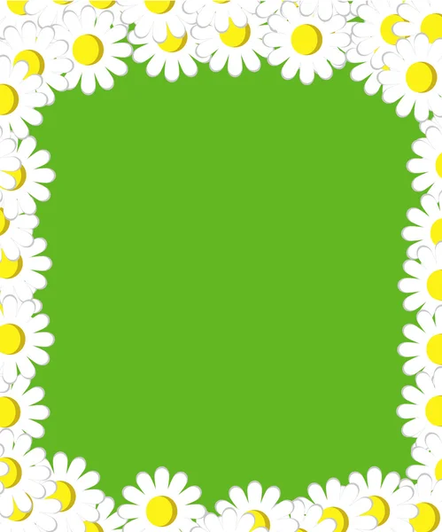 stock vector Green background with daisies