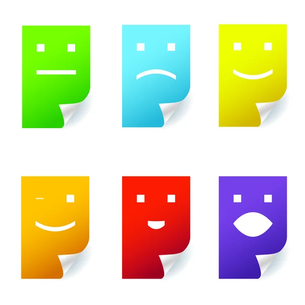 Stickers colorés sourire . Illustration De Stock
