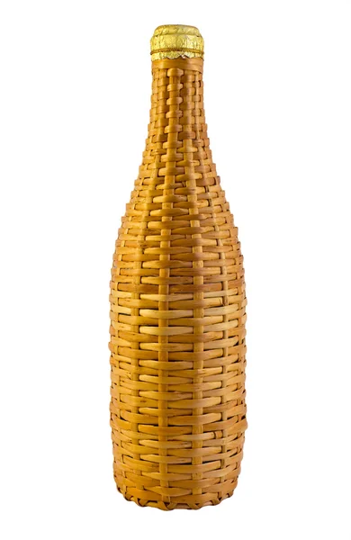 stock image Wicker bottle