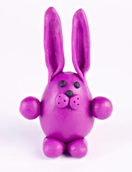 Plasticine rabbit — Stock Photo, Image