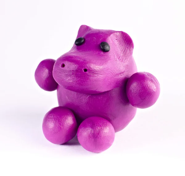 Plasticine nijlpaard — Stockfoto